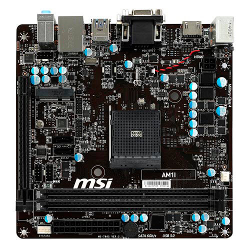 Placa Msi Am1i Am1 2ddr3 Hdmi Sata3 Usb3.0 M-Itx | Quonty.com | 7865-001R